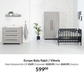 Aanbiedingen Europe baby ralph - vittoria - Europe baby - Geldig van 14/12/2021 tot 22/12/2021 bij Babypark