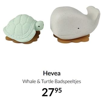 Aanbiedingen Hevea whale + turtle badspeeltjes - Hevea - Geldig van 14/12/2021 tot 22/12/2021 bij Babypark