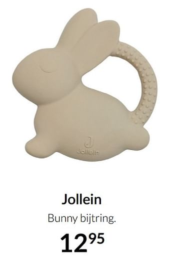 Aanbiedingen Jollein bunny bijtring - Jollein - Geldig van 14/12/2021 tot 22/12/2021 bij Babypark