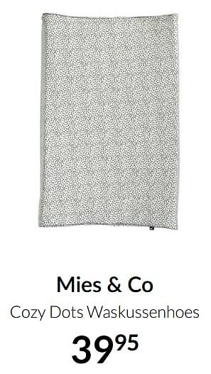 Aanbiedingen Mies + co cozy dots waskussenhoes - Mies &amp; Co - Geldig van 14/12/2021 tot 22/12/2021 bij Babypark