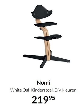 Aanbiedingen Nomi white oak kinderstoel - Nomi - Geldig van 14/12/2021 tot 22/12/2021 bij Babypark
