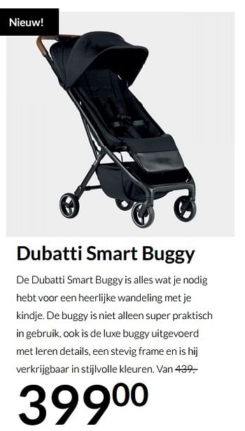 Aanbiedingen Dubatti smart buggy - Dubatti  - Geldig van 14/12/2021 tot 22/12/2021 bij Babypark