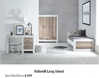 Aanbiedingen Kidsmill long island bed - Kidsmill - Geldig van 14/12/2021 tot 22/12/2021 bij Babypark