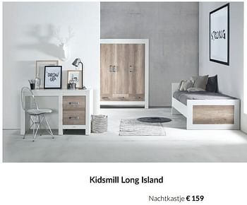 Aanbiedingen Kidsmill long island nachtkastje - Kidsmill - Geldig van 14/12/2021 tot 22/12/2021 bij Babypark