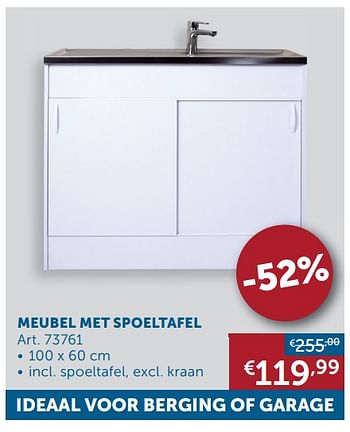Aanbiedingen Meubel met spoeltafel - Geldig van 21/12/2021 tot 24/01/2022 bij Zelfbouwmarkt