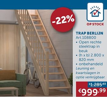 Aanbiedingen Trap berlijn - Geldig van 21/12/2021 tot 24/01/2022 bij Zelfbouwmarkt