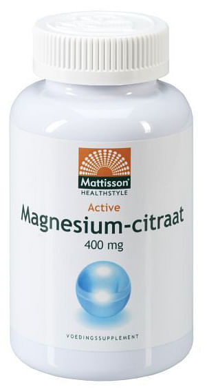 Aanbiedingen Mattisson Active Magnesium Citraat 400mg - Geldig van 17/12/2021 tot 21/01/2022 bij Drogisterij.net