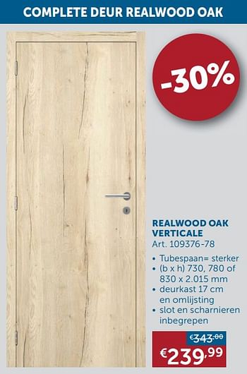 Aanbiedingen Realwood oak verticale - Huismerk - Zelfbouwmarkt - Geldig van 21/12/2021 tot 24/01/2022 bij Zelfbouwmarkt