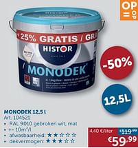 Aanbiedingen Monodek - Histor - Geldig van 21/12/2021 tot 24/01/2022 bij Zelfbouwmarkt
