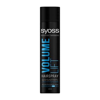 Aanbiedingen Syoss Hairspray Volume Lift 400ml - Geldig van 02/12/2021 tot 25/12/2021 bij Drogisterij.net