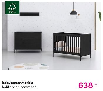 Aanbiedingen Babykamer marble - Huismerk - Baby &amp; Tiener Megastore - Geldig van 19/12/2021 tot 25/12/2021 bij Baby & Tiener Megastore