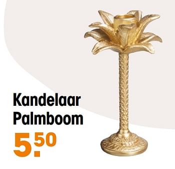 Aanbiedingen Kandelaar palmboom - Huismerk - Kwantum - Geldig van 20/12/2021 tot 26/12/2021 bij Kwantum