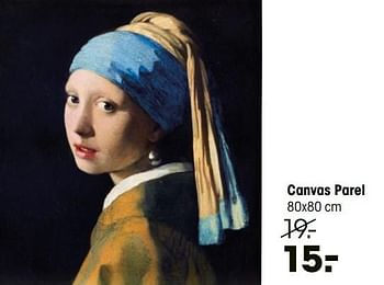 Aanbiedingen Canvas parel - Huismerk - Kwantum - Geldig van 27/12/2021 tot 30/12/2021 bij Kwantum