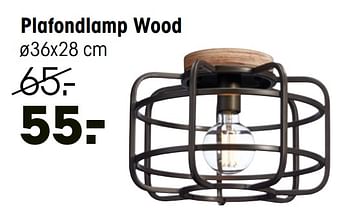Aanbiedingen Plafondlamp wood - Huismerk - Kwantum - Geldig van 27/12/2021 tot 30/12/2021 bij Kwantum