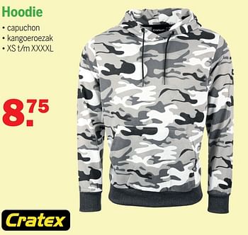 Aanbiedingen Hoodie - Cratex - Geldig van 20/12/2021 tot 08/01/2022 bij Van Cranenbroek