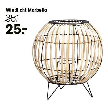 Aanbiedingen Windlicht marbella - Huismerk - Kwantum - Geldig van 27/12/2021 tot 30/12/2021 bij Kwantum