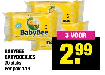 Aanbiedingen Babybee babydoekjes - Babybee - Geldig van 20/12/2021 tot 01/01/2022 bij Big Bazar