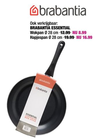 Aanbiedingen Brabantia essential wokpan - Brabantia - Geldig van 20/12/2021 tot 01/01/2022 bij Big Bazar