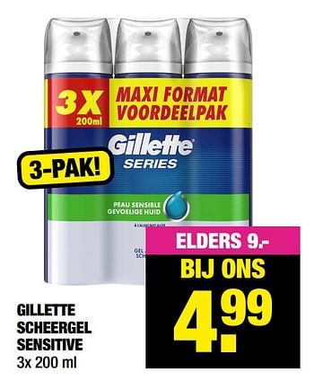 Aanbiedingen Gillette scheergel sensitive - Gillette - Geldig van 20/12/2021 tot 01/01/2022 bij Big Bazar