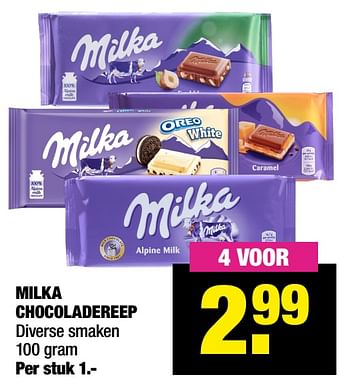 Aanbiedingen Milka chocoladereep - Milka - Geldig van 20/12/2021 tot 01/01/2022 bij Big Bazar
