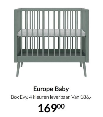 Aanbiedingen Europe baby box evy - Europe baby - Geldig van 23/12/2021 tot 03/01/2022 bij Babypark