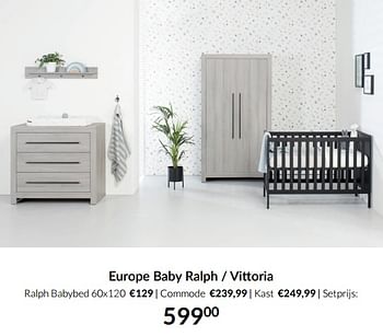 Aanbiedingen Europe baby ralph - vittoria - Europe baby - Geldig van 23/12/2021 tot 03/01/2022 bij Babypark