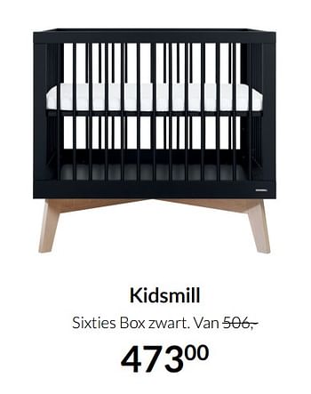 Aanbiedingen Kidsmill sixties box zwart - Kidsmill - Geldig van 23/12/2021 tot 03/01/2022 bij Babypark