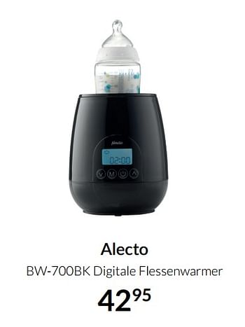 Aanbiedingen Alecto bw-700bk digitale flessenwarmer - Alecto - Geldig van 23/12/2021 tot 03/01/2022 bij Babypark