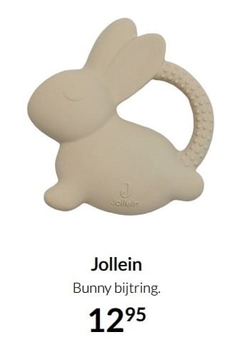 Aanbiedingen Jollein bunny bijtring - Jollein - Geldig van 23/12/2021 tot 03/01/2022 bij Babypark