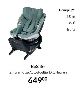 Aanbiedingen Besafe izi turn i-size autostoeltje - BeSafe - Geldig van 23/12/2021 tot 03/01/2022 bij Babypark