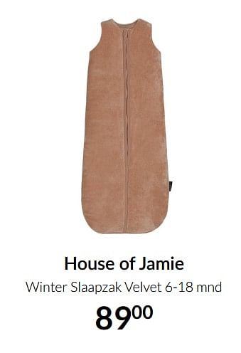 Aanbiedingen House of jamie winter slaapzak velvet - House of Jamie - Geldig van 23/12/2021 tot 03/01/2022 bij Babypark
