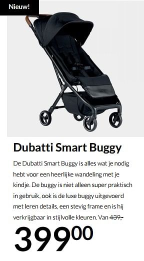 Aanbiedingen Dubatti smart buggy - Dubatti  - Geldig van 23/12/2021 tot 03/01/2022 bij Babypark