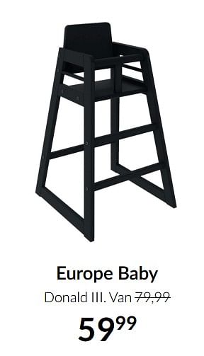 Aanbiedingen Europe baby donald iii - Europe baby - Geldig van 23/12/2021 tot 03/01/2022 bij Babypark