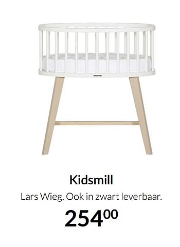 Aanbiedingen Kidsmill lars wieg - Kidsmill - Geldig van 23/12/2021 tot 03/01/2022 bij Babypark