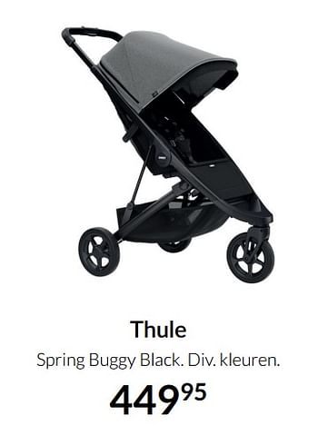 Aanbiedingen Thule spring buggy black - Thule - Geldig van 23/12/2021 tot 03/01/2022 bij Babypark