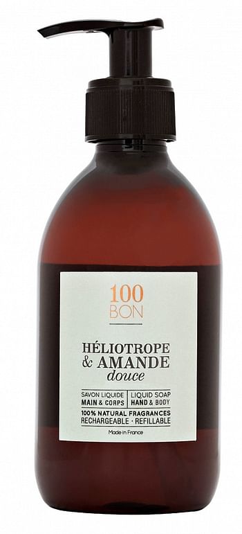 Aanbiedingen 100BON Liquid Soap Heliotrope Et Amande Douce 300ml - Geldig van 26/12/2021 tot 21/01/2022 bij Drogisterij.net