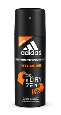 Aanbiedingen Adidas Men Deodorant Spray Intensive 72 Uur Bescherming 150ml - Geldig van 26/12/2021 tot 21/01/2022 bij Drogisterij.net