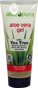 Aanbiedingen Aloe Pura Aloe Vera Gel Organic Tea Tree 200ml - Geldig van 26/12/2021 tot 21/01/2022 bij Drogisterij.net