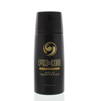 Aanbiedingen Axe Gold Temptation Deodorant Spray 150ml - Geldig van 26/12/2021 tot 21/01/2022 bij Drogisterij.net