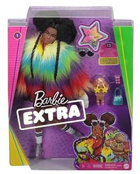 Aanbiedingen Barbie EXTRA - Rainbow Coat pop met diertje - Barbie - Geldig van 26/12/2021 tot 31/01/2022 bij Toychamp