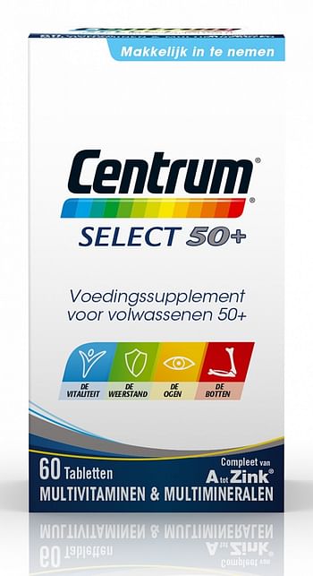Aanbiedingen Centrum Multivitamine Select 50plus - Geldig van 26/12/2021 tot 21/01/2022 bij Drogisterij.net