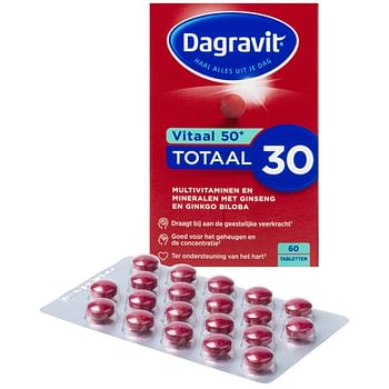 Aanbiedingen Dagravit Vitaal 50 Tabletten - Geldig van 26/12/2021 tot 21/01/2022 bij Drogisterij.net