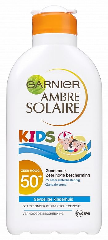Aanbiedingen Garnier Ambre Solaire Zonnebrand Resisto Kids Beschermend SPF50 - Geldig van 26/12/2021 tot 21/01/2022 bij Drogisterij.net