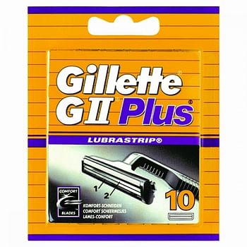 Aanbiedingen 10stuks Gillette GII Plus Scheermesjes - Geldig van 26/12/2021 tot 21/01/2022 bij Drogisterij.net