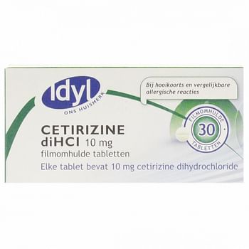 Aanbiedingen Idyl Cetirizine - Geldig van 26/12/2021 tot 21/01/2022 bij Drogisterij.net