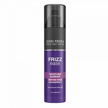 Aanbiedingen John Frieda Frizz Ease Moisture Barrier Firm-hold Hairspray 250ml - Geldig van 26/12/2021 tot 21/01/2022 bij Drogisterij.net