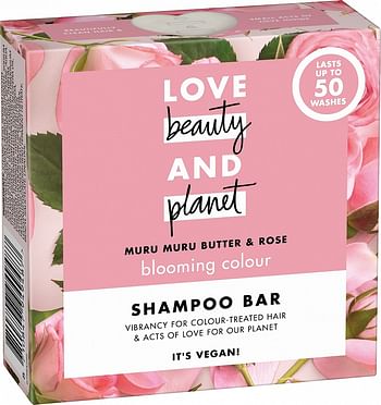 Aanbiedingen Love Beauty en Planet Shampoo Bar MurumuruRose 90g 90gram - Geldig van 26/12/2021 tot 21/01/2022 bij Drogisterij.net