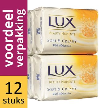 Aanbiedingen Lux Zeep Soft Creamy Voordeelverpakking 12x4x125 - Geldig van 26/12/2021 tot 21/01/2022 bij Drogisterij.net