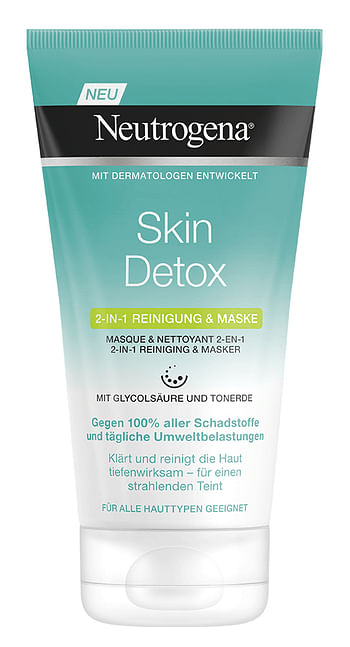 Aanbiedingen Neutrogena Skin Detox 2 In 1 Daily Clarifying Mask 150ml - Geldig van 26/12/2021 tot 21/01/2022 bij Drogisterij.net
