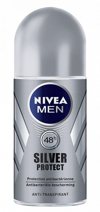 Aanbiedingen Nivea Men Deodorant Deoroller Silver Protect 50ml - Geldig van 26/12/2021 tot 21/01/2022 bij Drogisterij.net